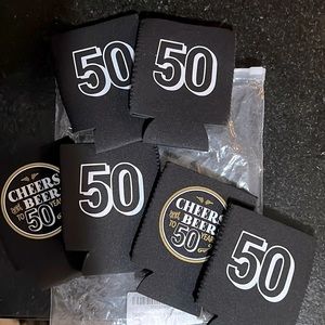 Cheers to 50 Beer koozie